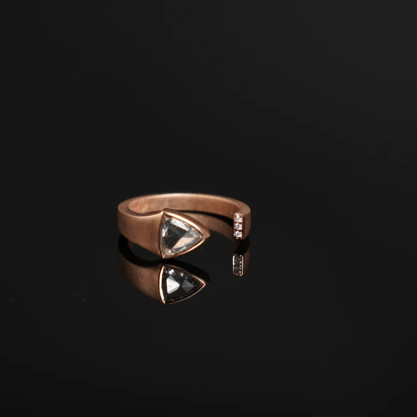 Rose Cut Celestial Diamond Ring
