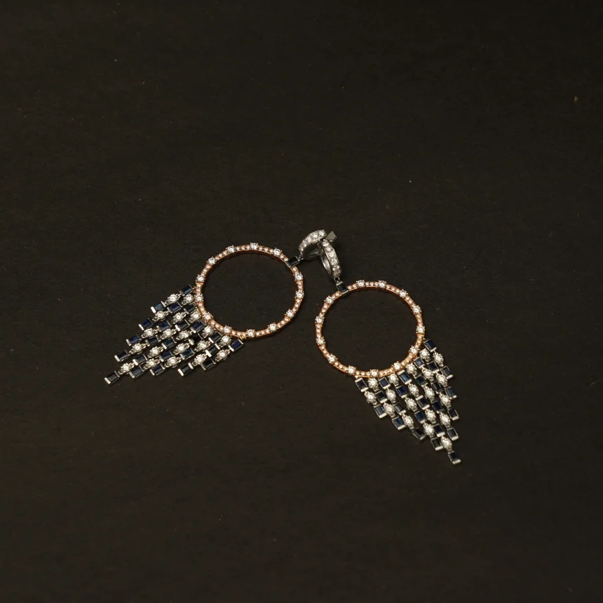 Sapphire Cascade Earring