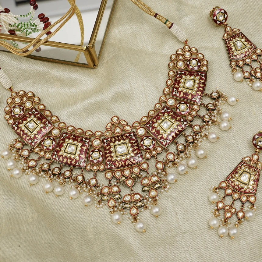 Gulnaar Meenakari Necklace