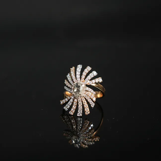 Dual Rosecut Diamond Ring