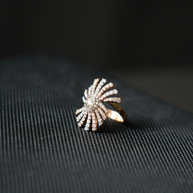 Dual Rosecut Diamond Ring