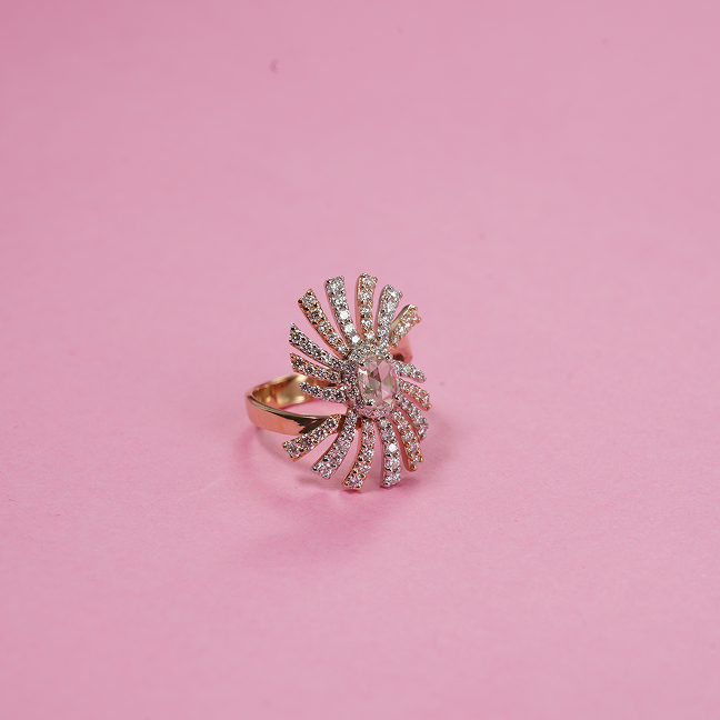 Dual Rosecut Diamond Ring