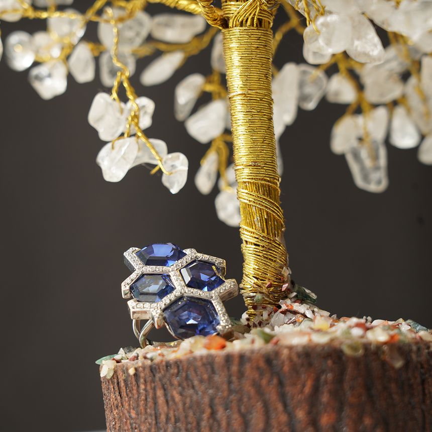 Sapphire Hexa Ring
