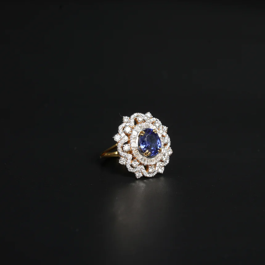 Halo Sapphire Ring