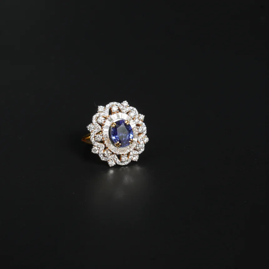 Halo Sapphire Ring