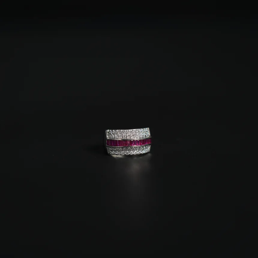 Ruby and Diamond Band Ring