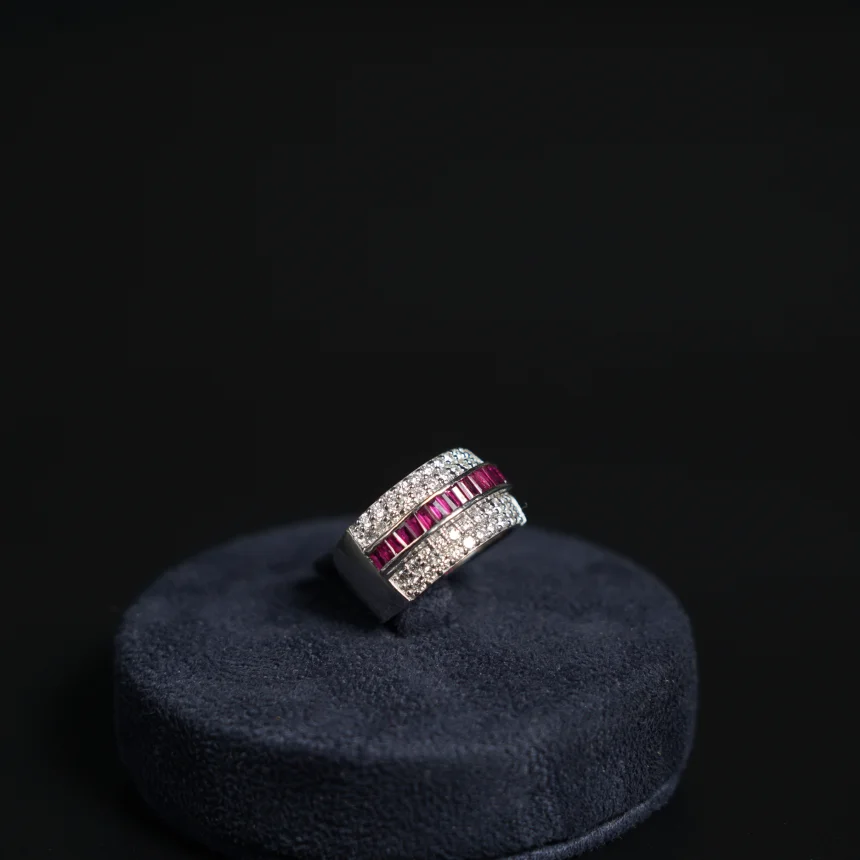 Ruby and Diamond Band Ring