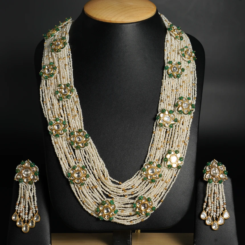 Noor Jahan Pearl Polki Haar