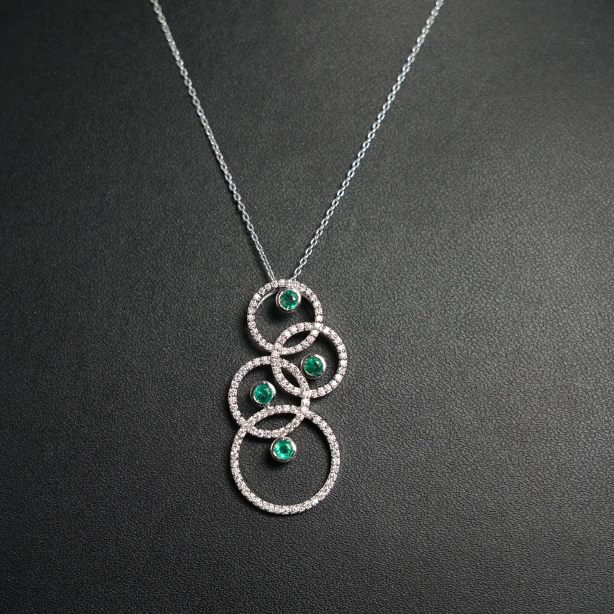 Celeste Emerald Orbit Pendant