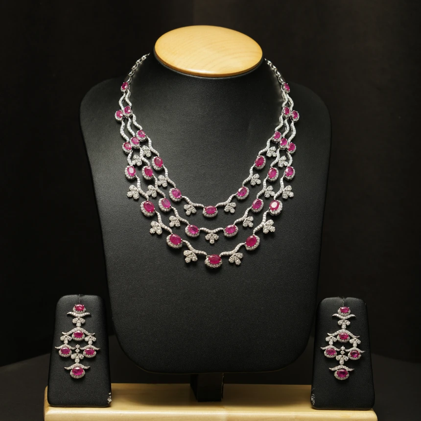 Scarlet Bloom Ruby Necklace