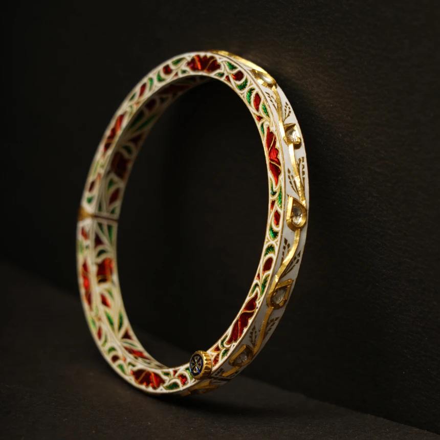 Ziya Ivory Polki Bangle