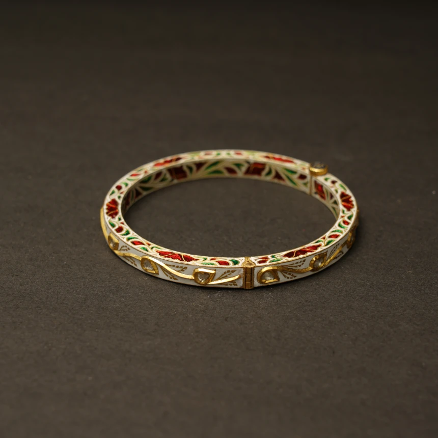 Ziya Ivory Polki Bangle